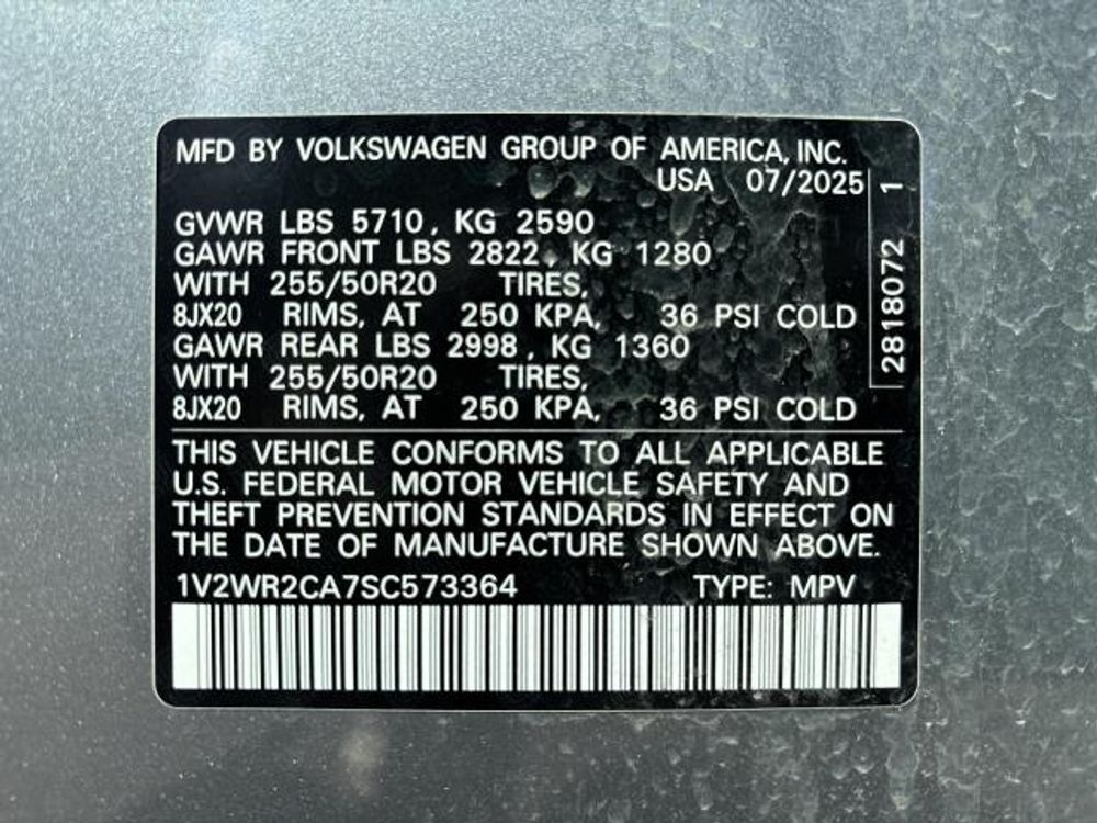 2025 Volkswagen Atlas 2.0T SE w/Technology