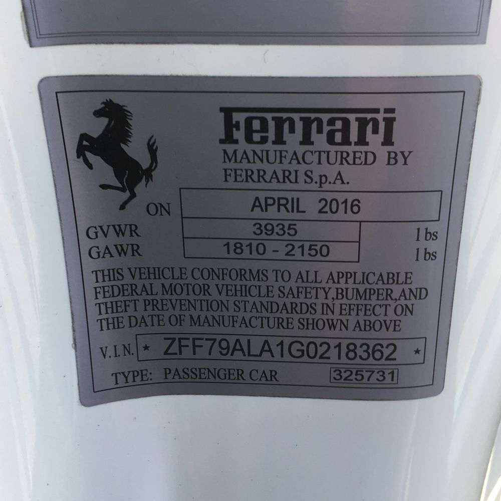 2016 Ferrari 488 GTB