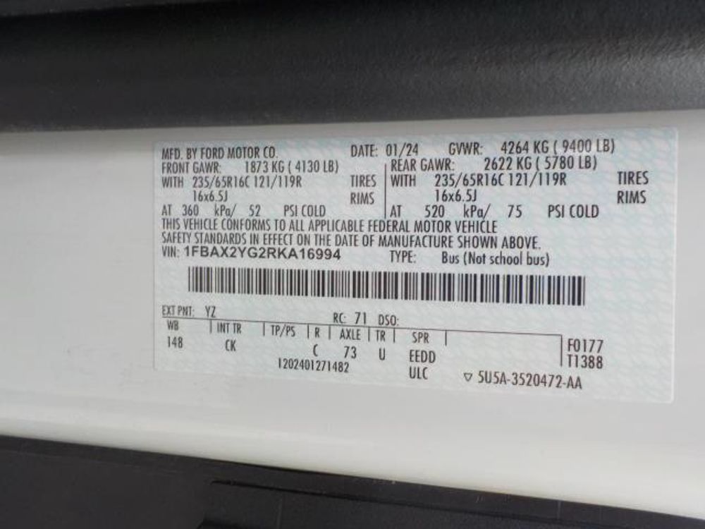 2024 Ford Transit Passenger Wagon XLT